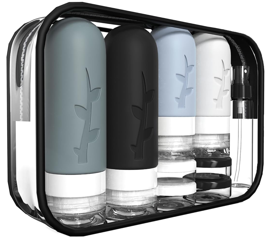 Silicone Travel Bottles, 18-Pack