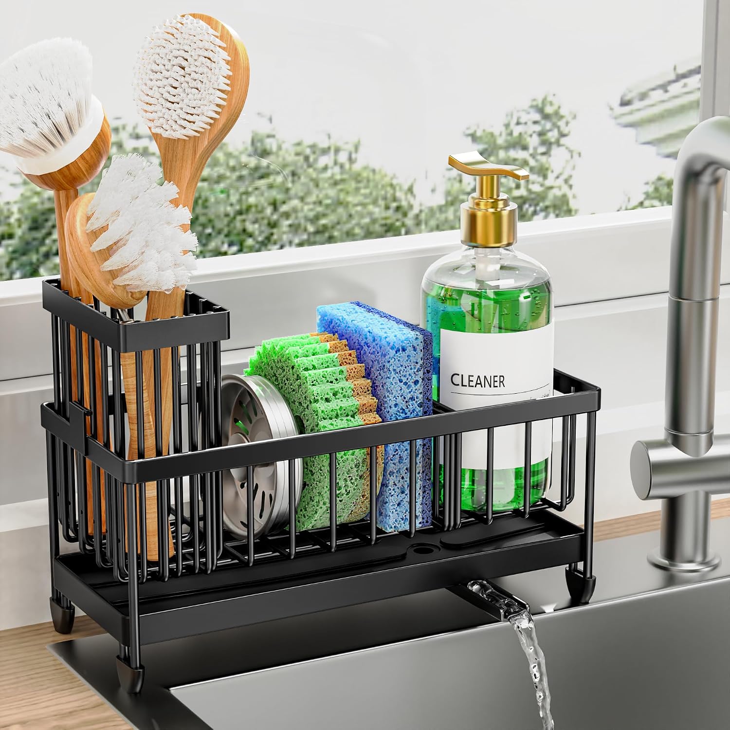 Kitchen Sink Sponge & Brush Holder
