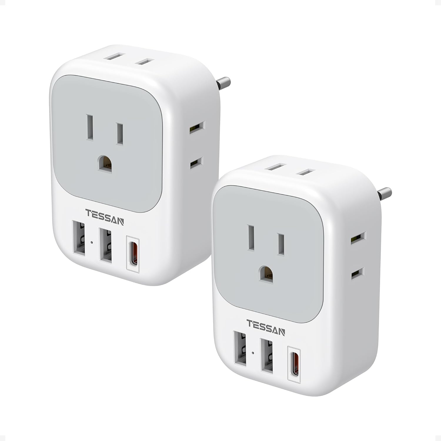 TESSAN Type C Travel Adapters